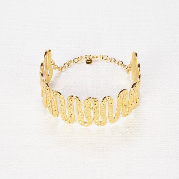 CULT GAIA Gold Metal Fahima Chocker - Picture 4 of 5